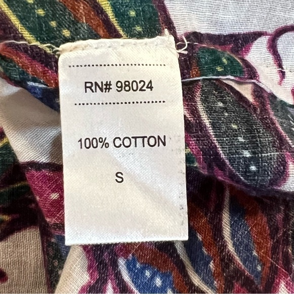 Love the Label New Ruffle Flutter Sleeve Floral Print V Neck Blouse Shirt S Boho - Picture 12 of 15